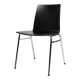 21th Century Black Chair with Wooden Seat, Belgium