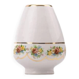 Brussels porcelain vase with a gold rim and flowers