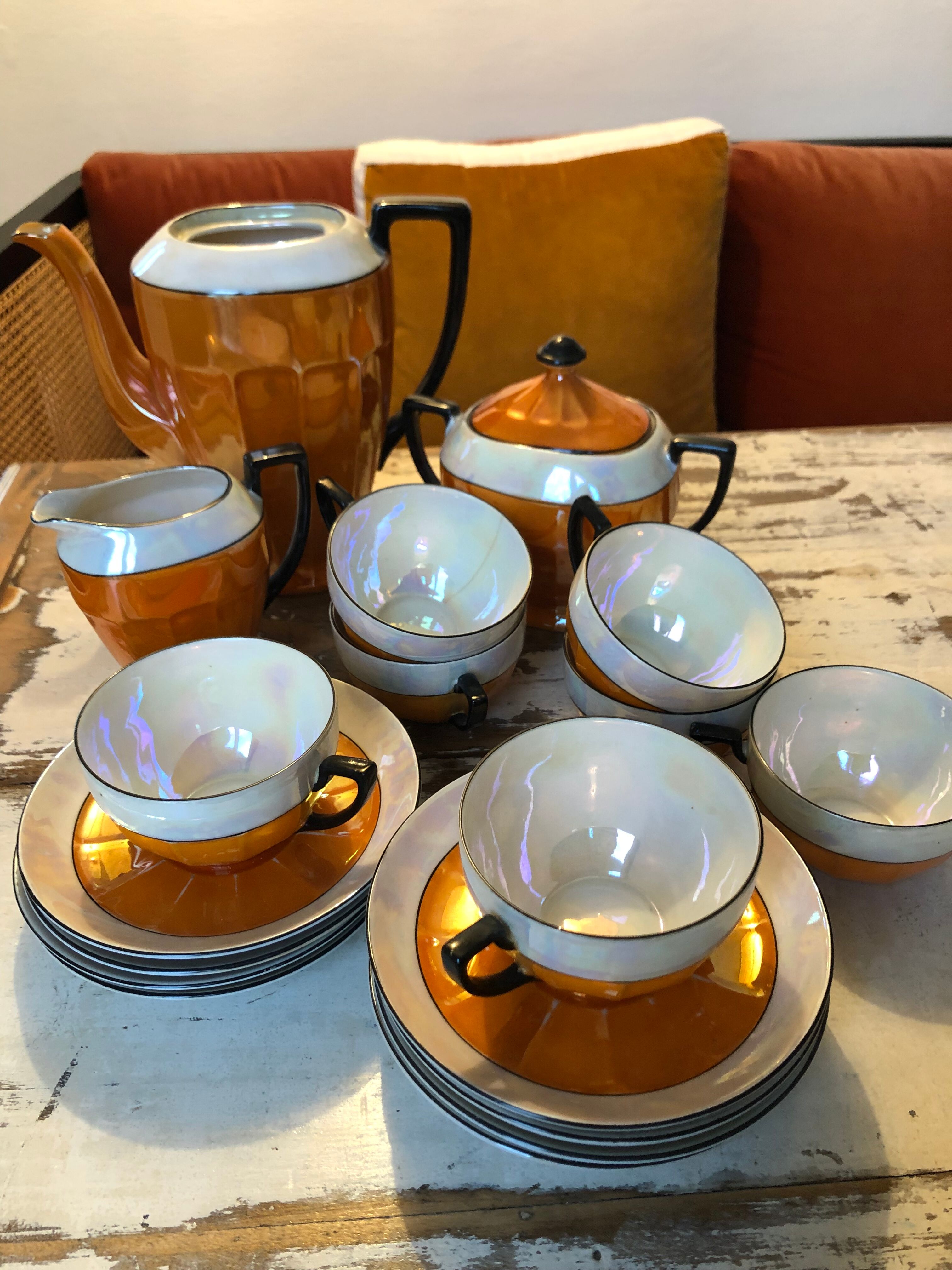 Art Deco porcelain tea set