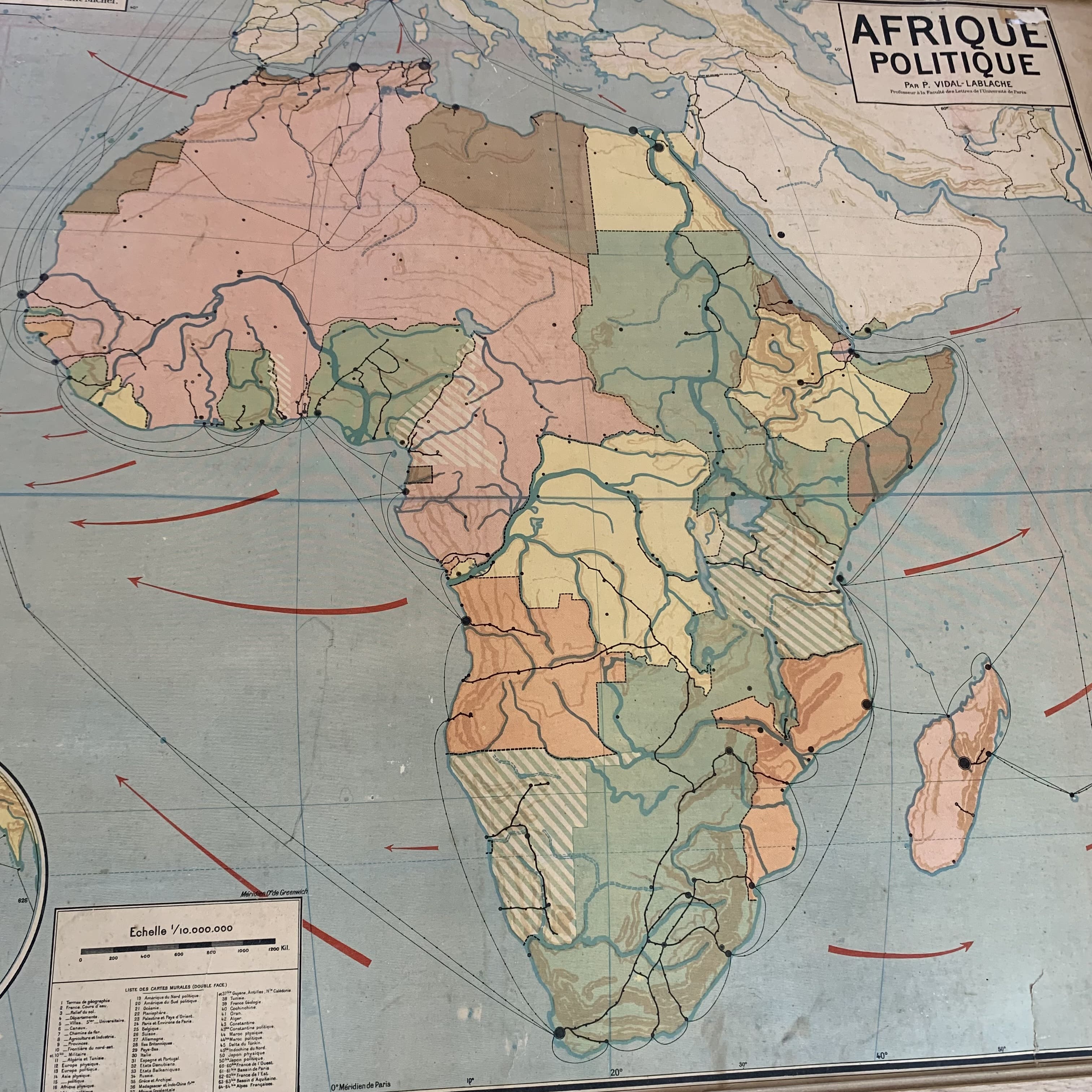Old map Political Africa - n°17 and 17 bis by Vidal Lablache