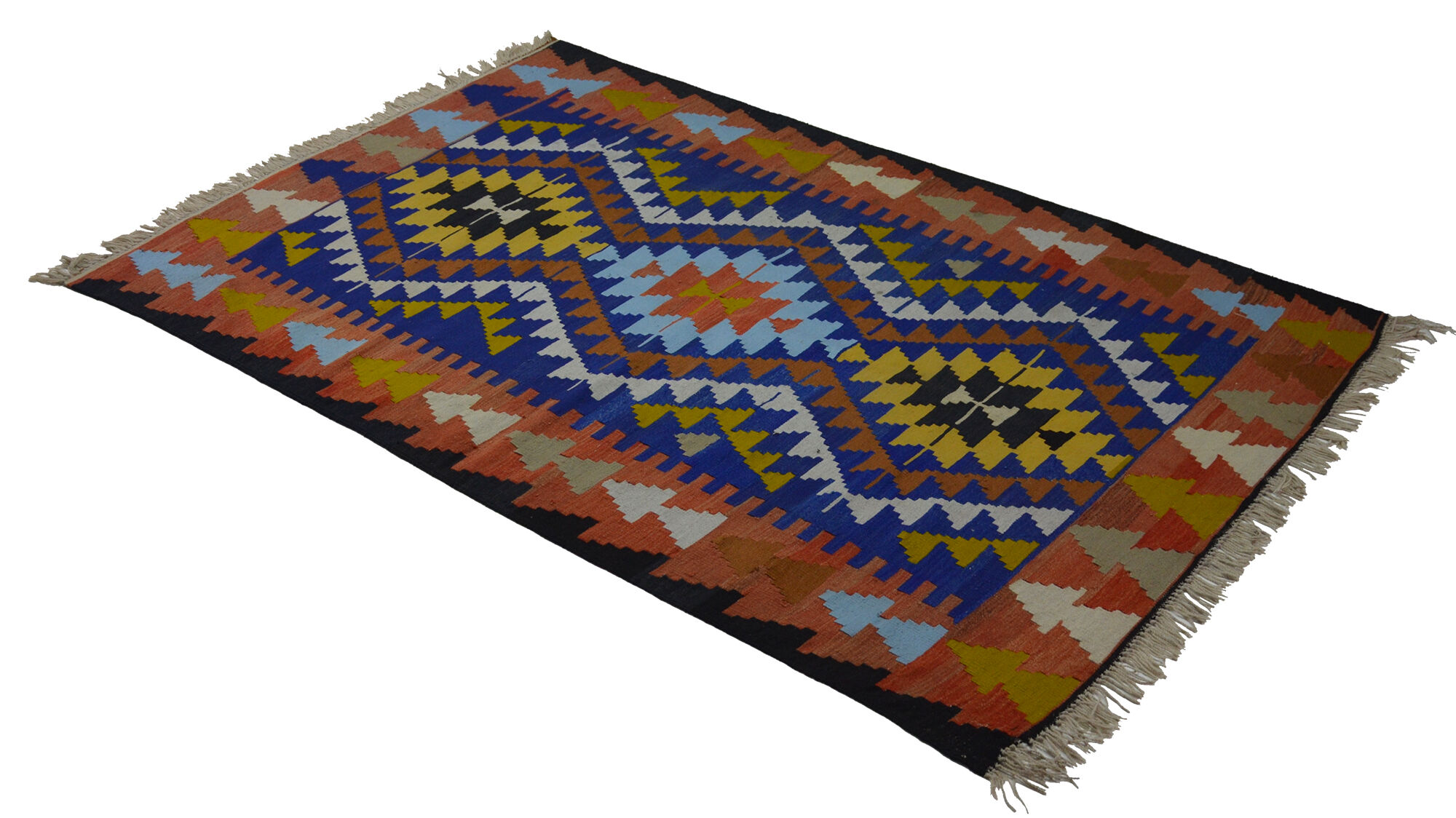 Anatolian handmade kilim rug 232 cm x 156 cm