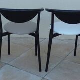 6 gondola-style chairs with luxurious metal structure and imitation leather