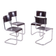 Set of 4 Restored Bauhaus Chairs, Mart Stam, Robert Slezak, Czechia, 1930s