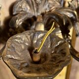 Pair of LXV style gilt bronze wall lights