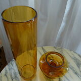 Large glass photophore blows vintage scandinavian