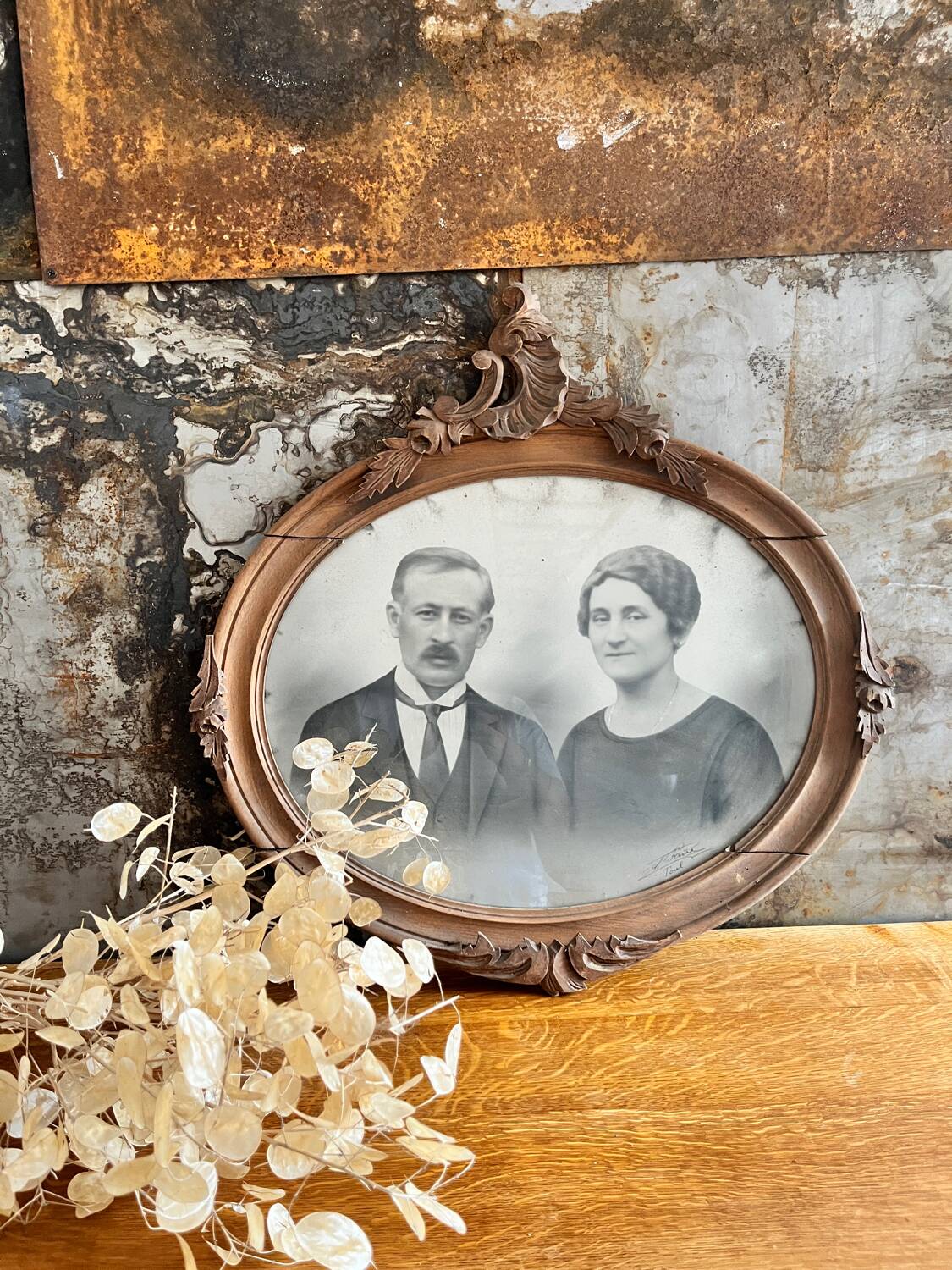 Framed old portraits