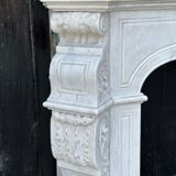 Napoleon III fireplace in Carrara marble, circa 1880