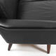 Mid Century Danish black Leather Sofa Set