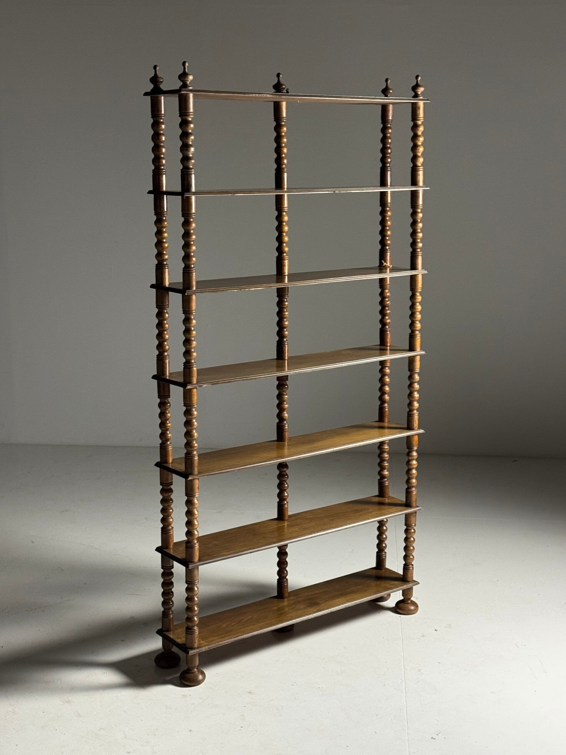 Bobbin bookcase French antique