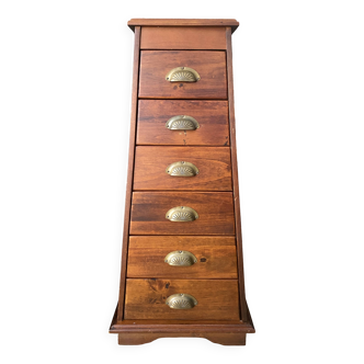 Exotic style pyramidal drawer column