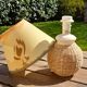 Small lamp to lay foot rattan ball, vintage
