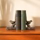 Art Deco bookends signed Jamar – birds in spelter on marble