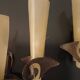 Set of 3 Terzani glass wall lights