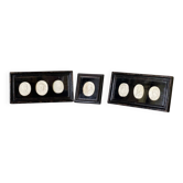 Sculpted ivory portrait suite, England circa 1880, sold in accordance with CITES regulations.