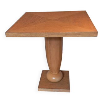 Oak veneer side table