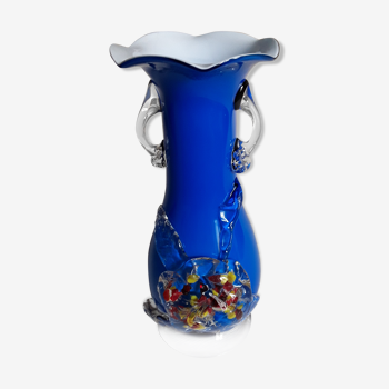 Vintage blown glass Murano vase