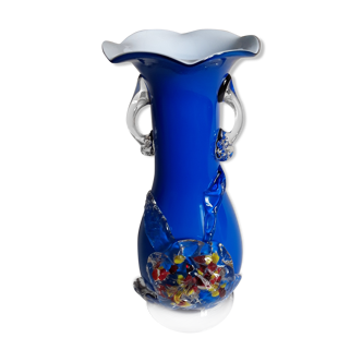 Vase  Murano en verre soufflé vintage