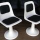 Paire de chaises pied tulipe circa 1970
