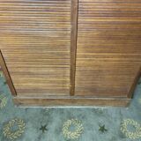 Solid oak notary double curtain filing cabinet 1900