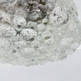 Lampe de plafond en verre Murano à bulles Hillebrand, années 1970, Allemagne