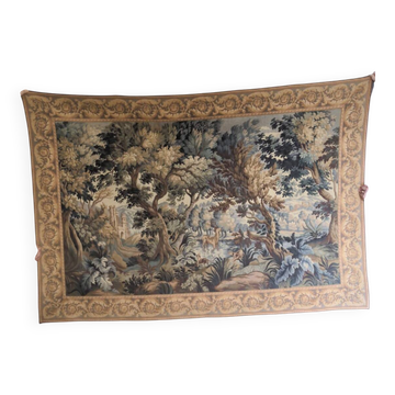 Wall tapestry forest 20th century Aubusson style
