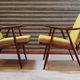 Pair of boomerang armchairs TON Bystřice (Thonet) by Antonin Suman 1960