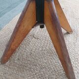 wooden swivel chair, height adjustable