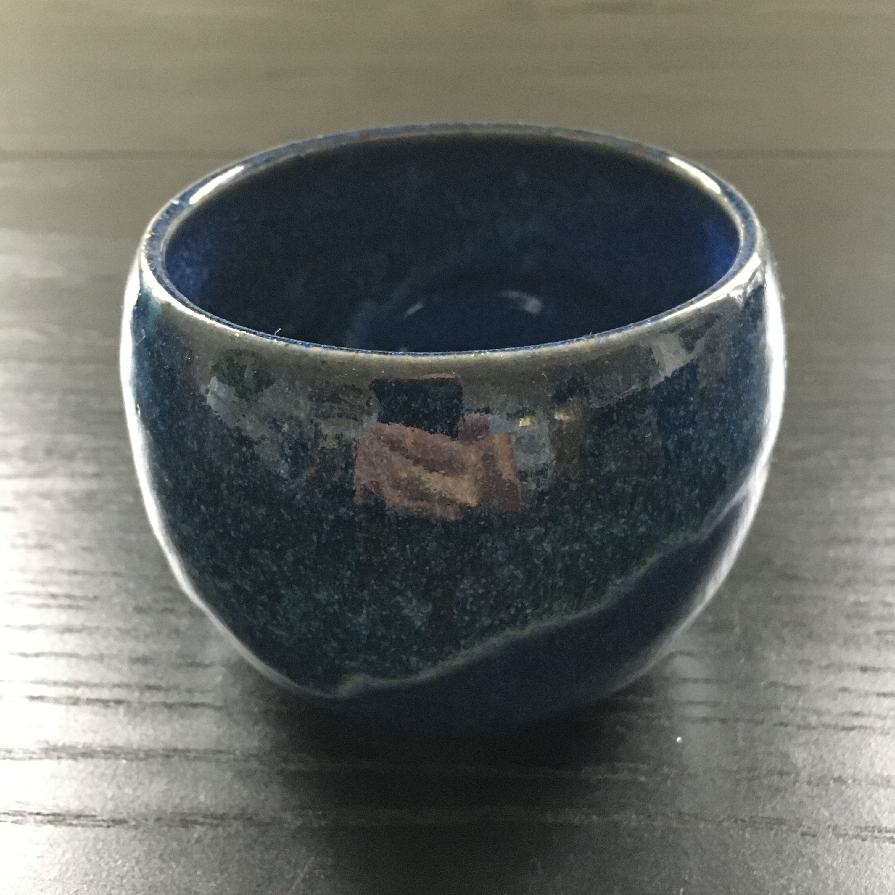 Pot à sel grès bleu nuit