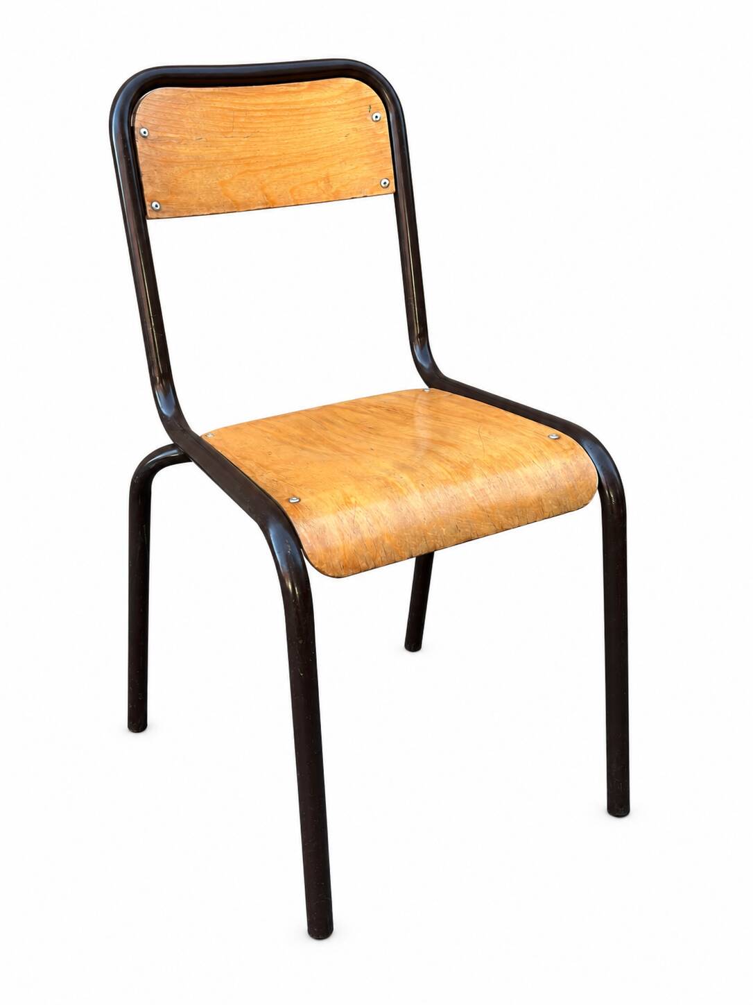 4 vintage school chairs