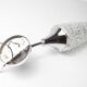 Torch wall lampof the 60s in silver and glass