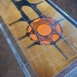 Chrome and ceramic coffee table