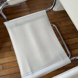 Chrome and leather chair