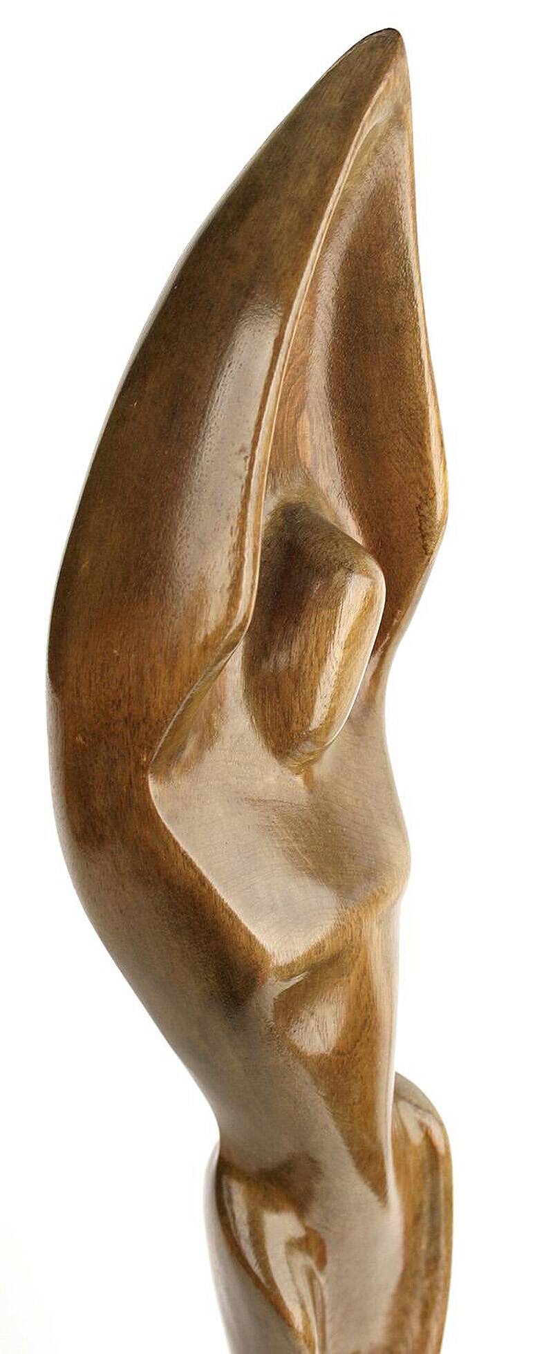 Pair of Large Vintage Teak Sculptures, 1950s