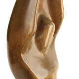 Pair of Large Vintage Teak Sculptures, 1950s