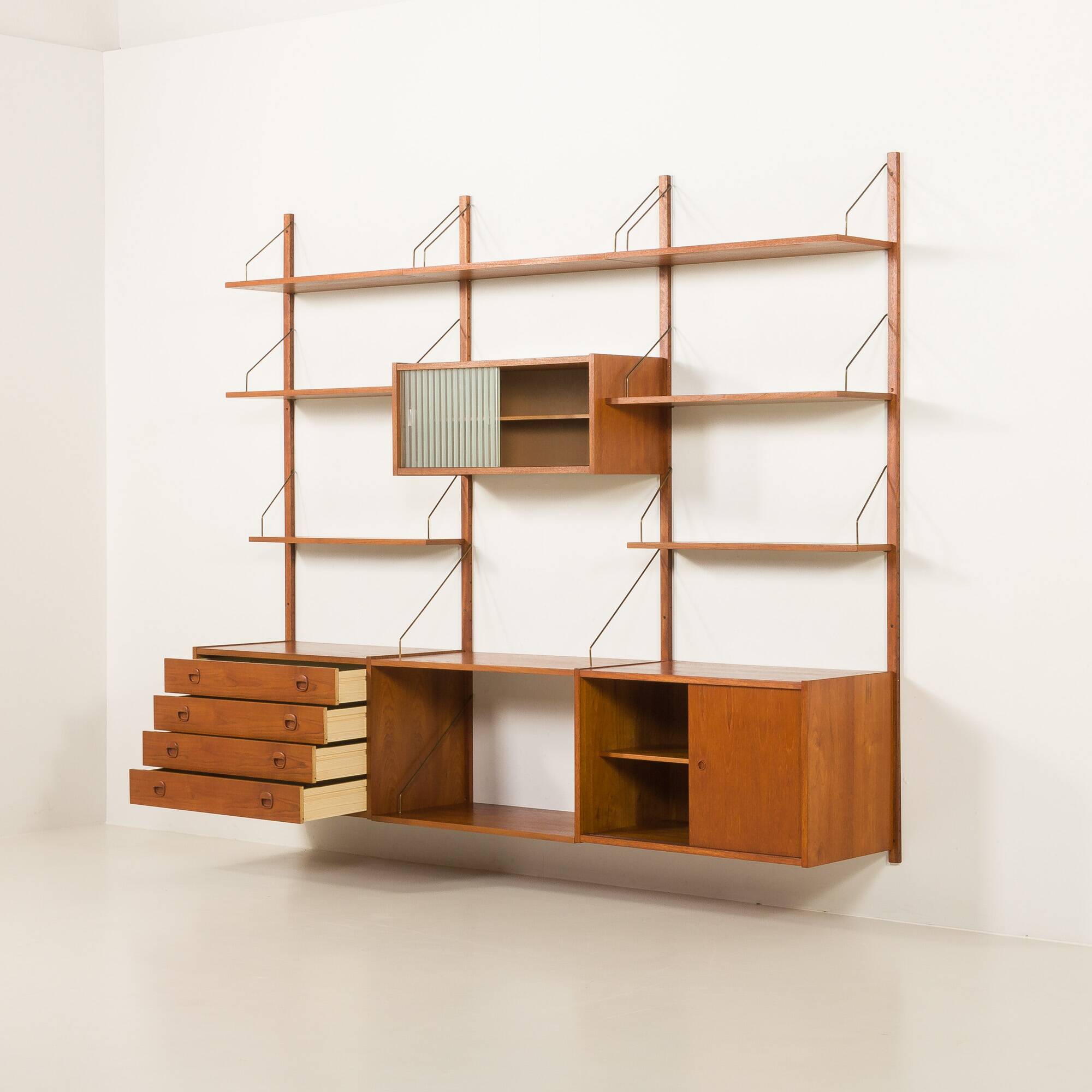 PS System vintage shelving unit by Randers Mobelfabrik, Denmark, 1960s