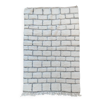 Tapis berbere graphique en laine