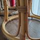 Paire de poufs en rotin et bambou