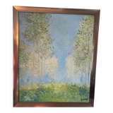 Poplar landscape signed