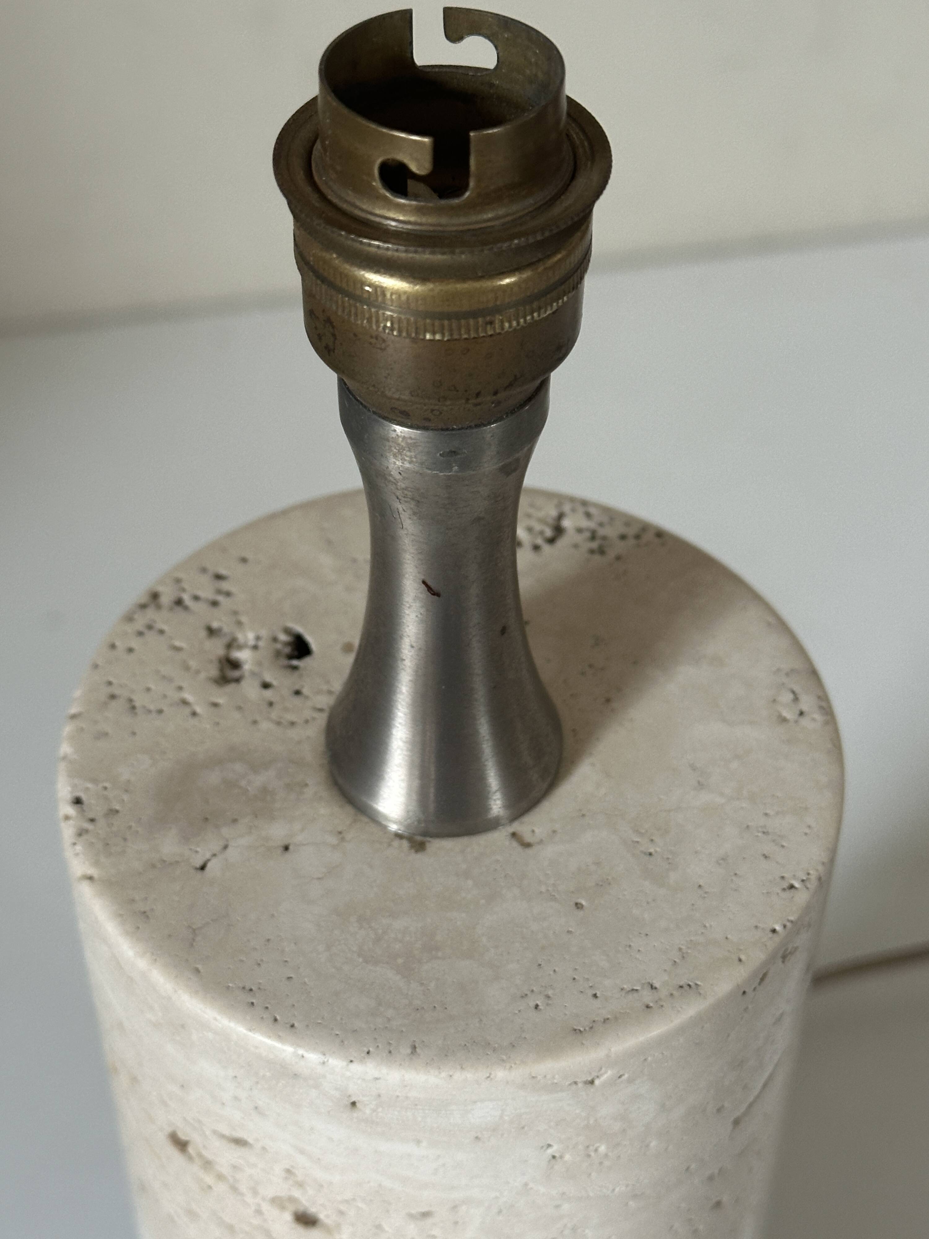 Vintage travertine lamp design 60s 70s