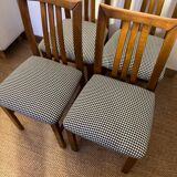 Set of 4 vintage wooden chairs