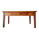 Low farmhouse table with drawer - L100