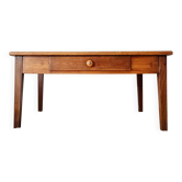 Low farmhouse table with drawer - L100