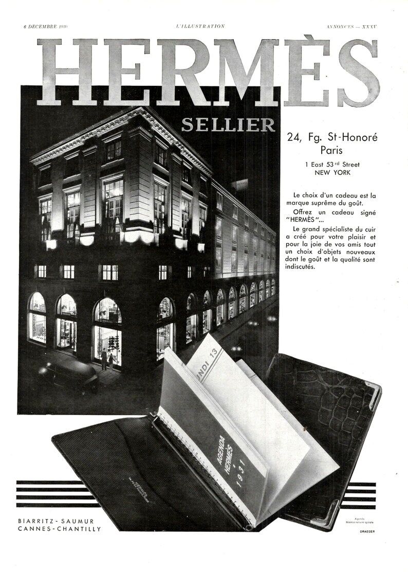 Vintage poster 30 years Hermes 30x40cm