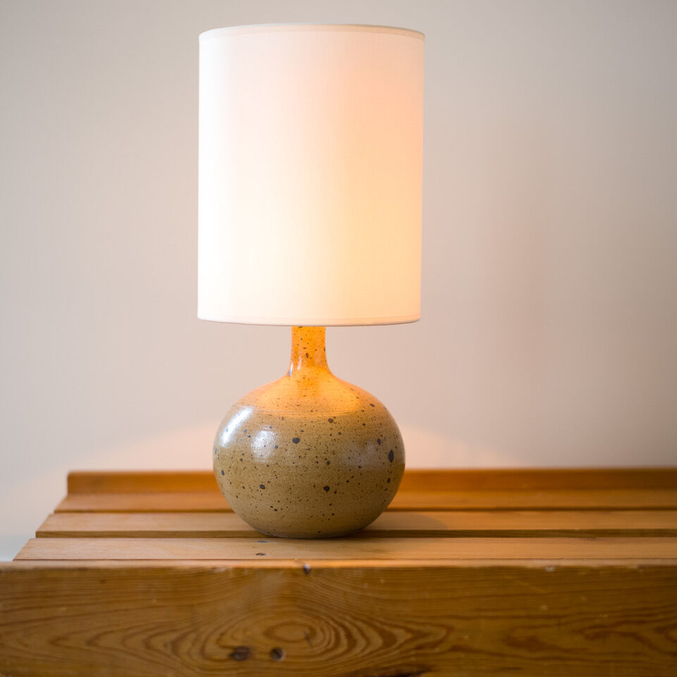 Vintage stoneware lamp