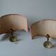Pair of fabric wall lights