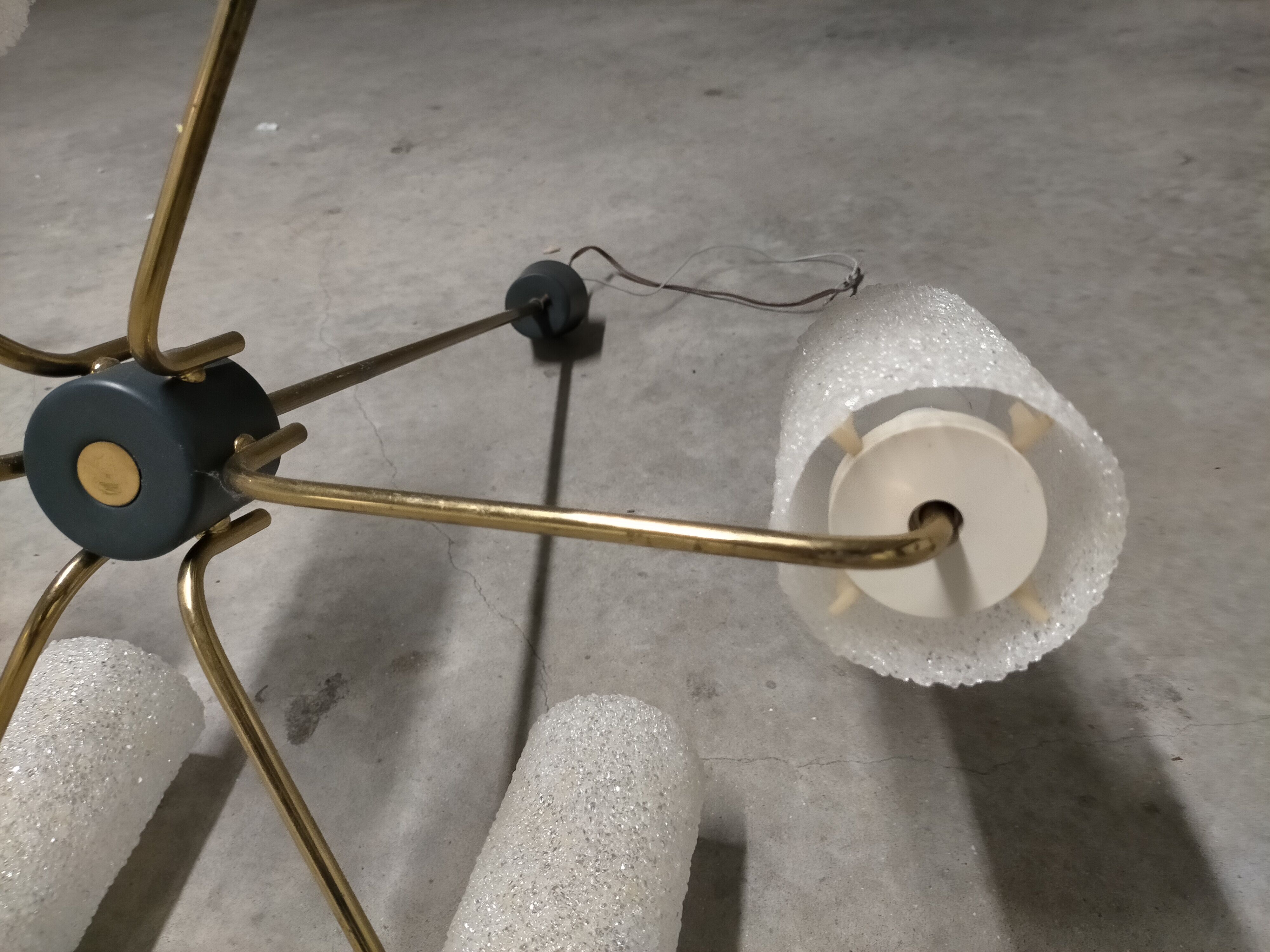 Perspex chandelier with 6 arms of light 1960s