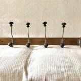 Wooden coat hook with 6 double hooks