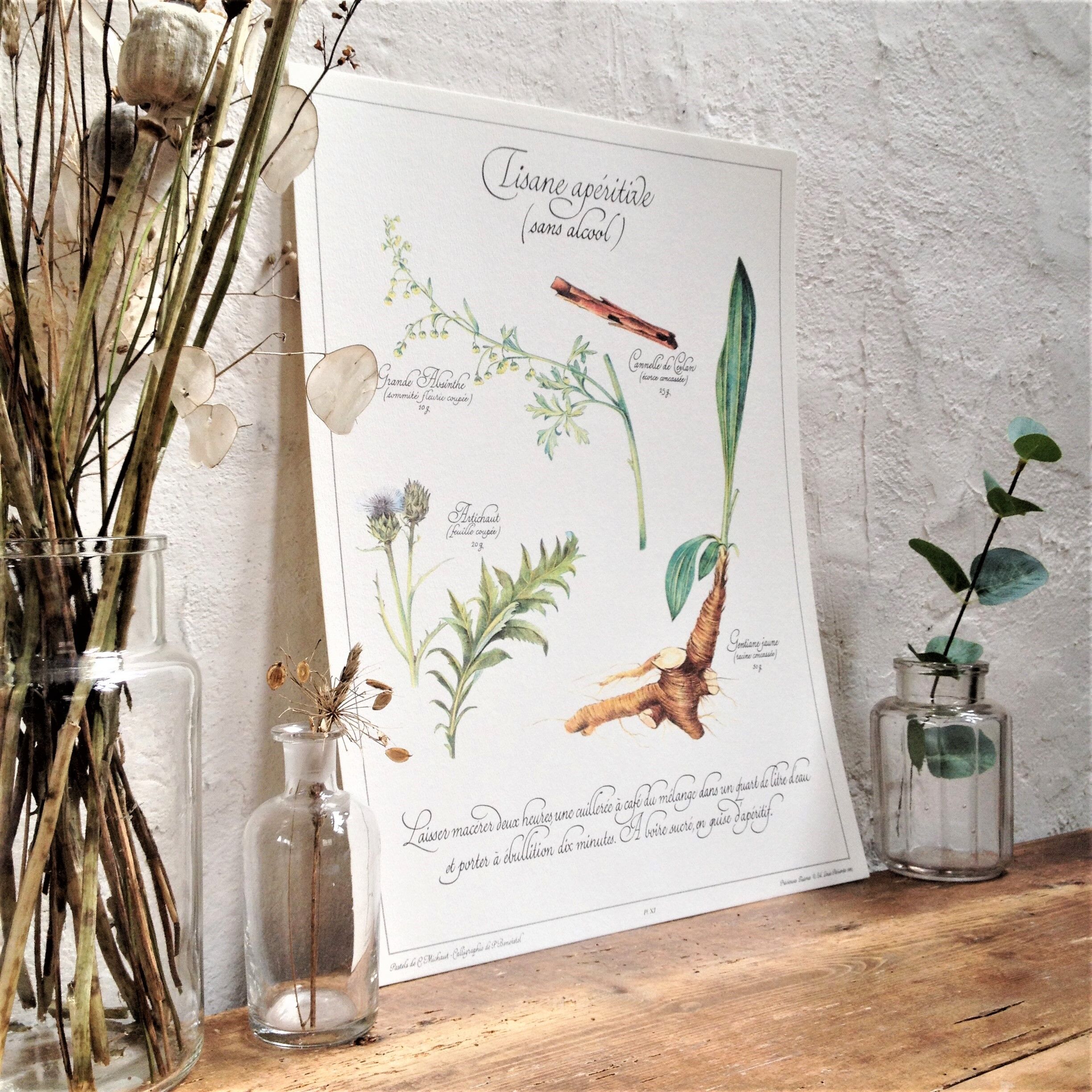 Non-alcoholic botanical herbal tea board