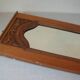 Antique mirror in beveled glass with carved wooden frame, 58 cm, retro decor