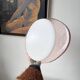 Pink glass wall lamp 1970s Gamma